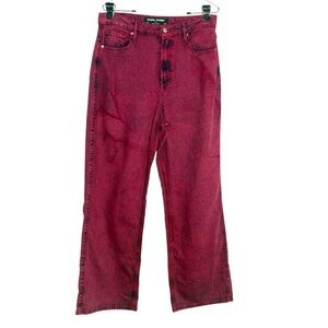 Social Tourist Ultra High Rise Baggy Jeans Red/Pink Size 30 Womens
